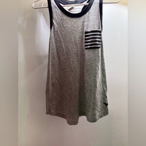 PINK Victoria's Secret Charcoal and Light Gray Top